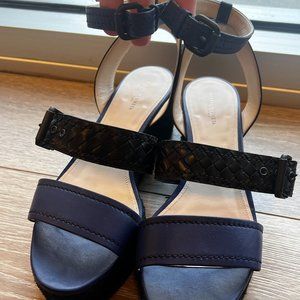 Bottega Veneta flat platform blue/black
